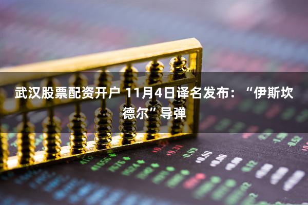 武汉股票配资开户 11月4日译名发布：“伊斯坎德尔”导弹
